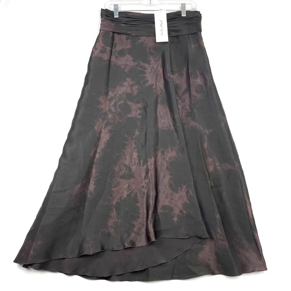 Dresses & Skirts - GENNY Maxi Skirt Womens Size 12 Vintage Silk‎ Chocolate By Versace Made in Italy